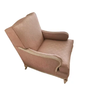 Gorgeous Large Vintage French Pink Victorian Sitting Chair Armchair Bergere